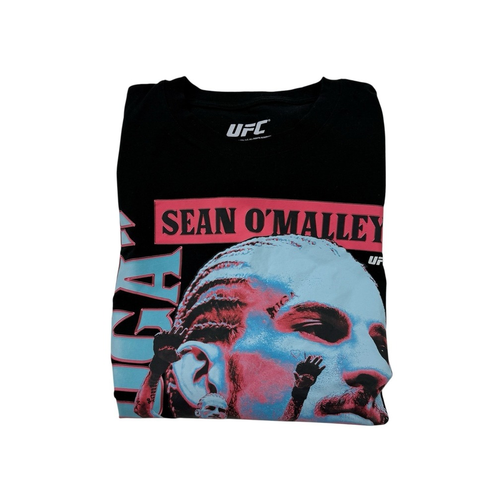 UFC Suga Sean O'Malley Champion T-Shirt Men's 2XL Black Graphic Cotton Blend - Picture 1 of 6